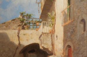 Francesco Lojacono, Taormina, olio su tavola